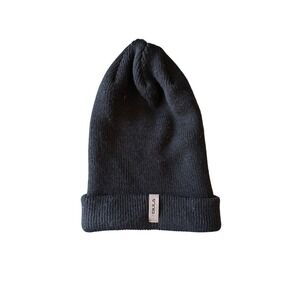 Bula Black Knit Beanie Cuffed Winter Hat Streetwear Logo Tab One Size